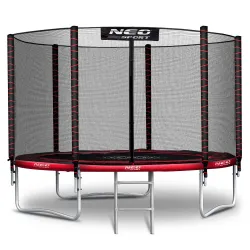 Trampolino da giardino 8ft/252cm con rete di sicurezza esterna e scala Neo-Sport