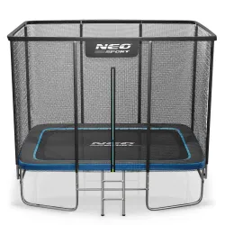Neo-Sport Trampolino da Giardino Rettangolare 10x7ft/305x213cm con Rete Esterna e Scala