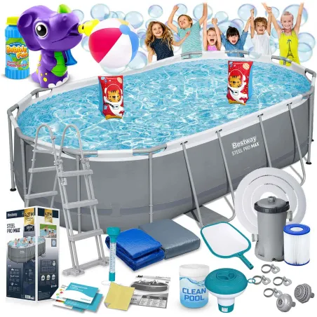 Piscina con struttura 427 x 250 x 100 cm, perfetta per il giardino, Bestway 56620