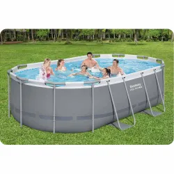 Ideale per il divertimento all'aperto, piscina con struttura 427 x 250 x 100 cm
