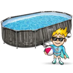 Ampia piscina da giardino 610 x 366 x 122 cm, perfetta per l'estate