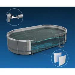 Piscina da giardino 610 x 366 x 122 cm, perfetta per feste estive e divertimento