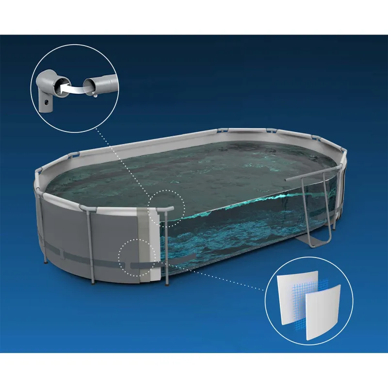 Piscina da giardino 610 x 366 x 122 cm, perfetta per feste estive e divertimento