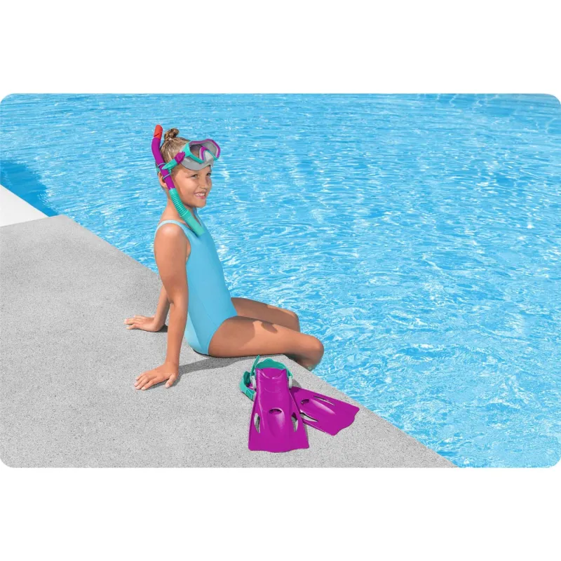 Bestway 25046 Set Snorkeling per Giovani, perfetto per l'uso in spiaggia e in piscina