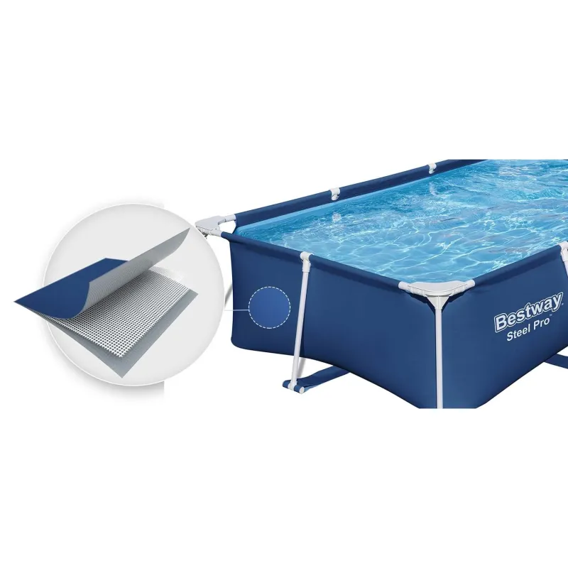 Piscina da giardino 259x170x61 cm con design elegante per divertimento estivo