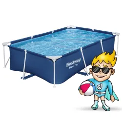 Piscina da giardino in materiale resistente, ideale per l'estate