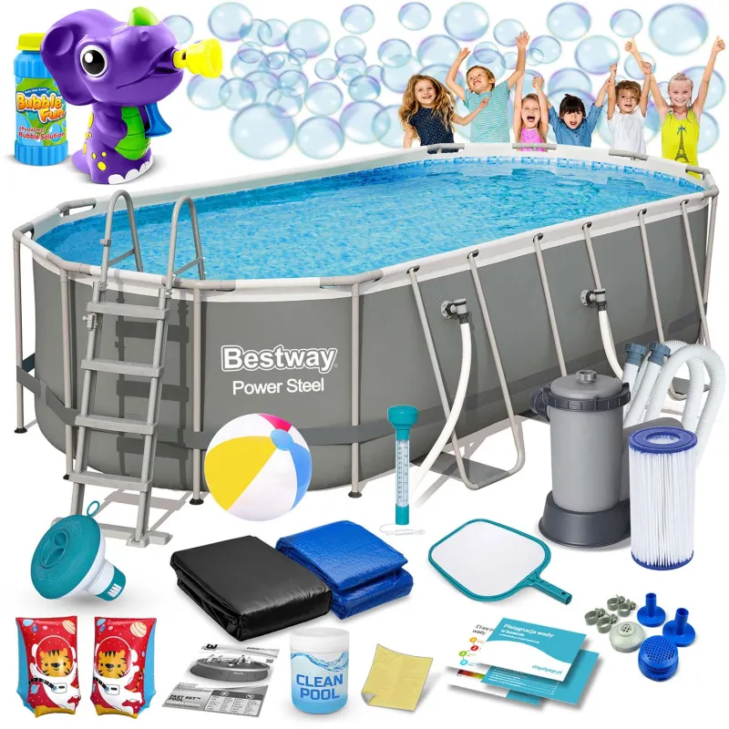 Bestway 56710 Piscina da Giardino 549 x 274 x 122 cm 17in1 con struttura robusta
