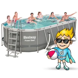 Bestway 56710 Piscina da Giardino 549 x 274 x 122 cm 17in1 in stile moderno