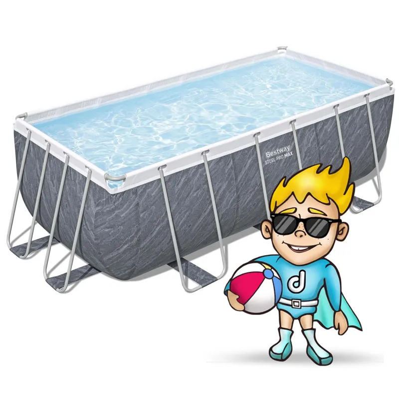 Piscina da giardino con struttura robusta, perfetta per famiglie con bambini