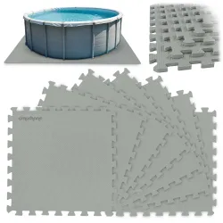 Tappeto in schiuma sotto piscina puzzle 50 x 50 cm 8 pz