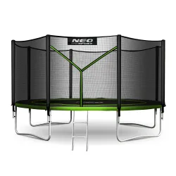 Neo-Sport Trampolino da Giardino 12ft/374cm con Rete Esterna e Scala