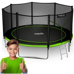 Trampolino da Giardino Neo-Sport 13ft/404cm con Rete Esterna e Scala