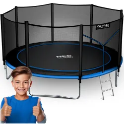 Trampolino da Giardino Neo-Sport 14ft/435cm con Rete Esterna e Scala