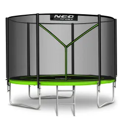 Trampolino da giardino 8ft/252cm con rete esterna e scaletta Neo-Sport