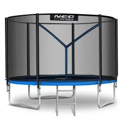 Trampolino da giardino 8ft/252cm con rete esterna e scaletta Neo-Sport