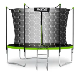 Trampolino da giardino 6ft/183cm con rete interna e scala Neo-Sport