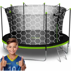 Neo-Sport Trampolino da Giardino 15ft/465cm con Rete di Sicurezza Interna e Scaletta