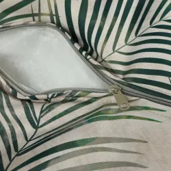Pouf poggiapiedi bianco in nylon per esterni