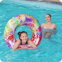 Ciambella da nuoto per bambini in materiale resistente, 91 cm