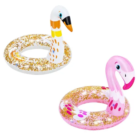 Ciambella da nuoto Bestway 36306 a forma di cigno, design vivace, perfetta per l'estate