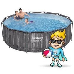 Piscina con telaio e accessori, perfetta per il relax estivo