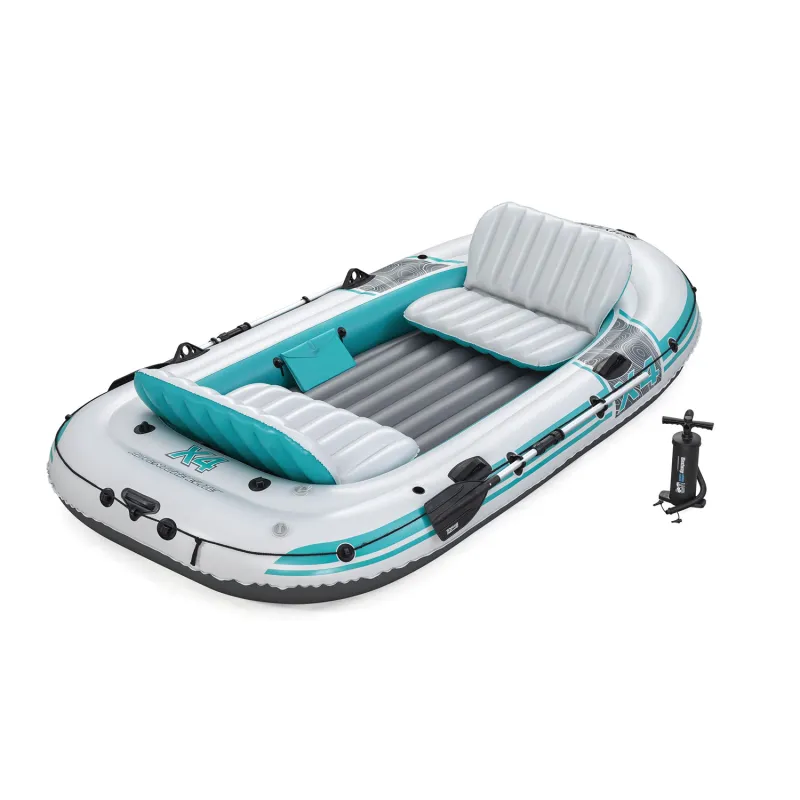 Ponton Hydro-Force Adventure X4 Bestway 65158 con fondo robusto per stabilità in acqua