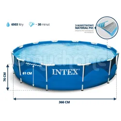 Piscina da giardino INTEX 28210, realizzata con materiali resistenti per un uso prolungato
