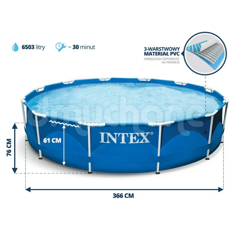 Piscina da giardino INTEX 28210, realizzata con materiali resistenti per un uso prolungato