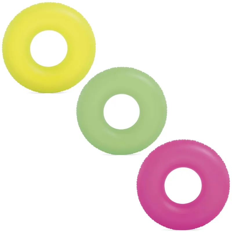 Anello galleggiante neon di 91 cm, perfetto per l'estate