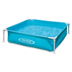 Piscina con telaio per bambini 122 x 122 x 30 cm, perfetta per divertimento estivo in giardino