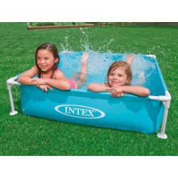 Piscina con telaio colorata per bambini, perfetta per l'uso in giardino durante l'estate