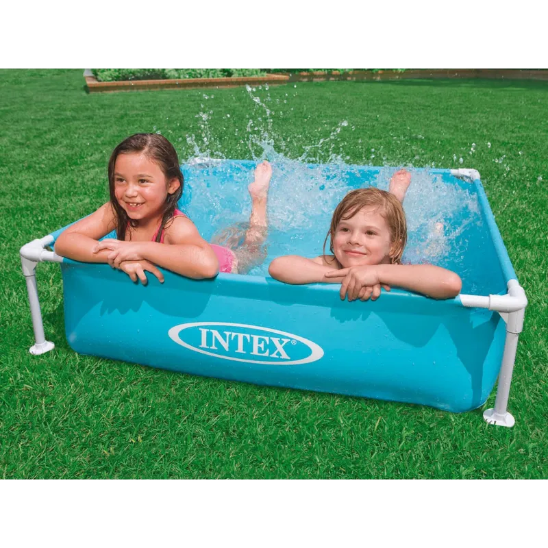 Piscina con telaio colorata per bambini, perfetta per l'uso in giardino durante l'estate