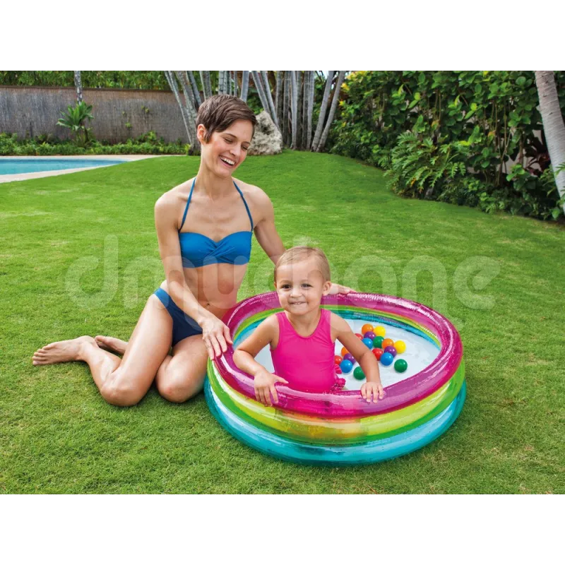 Piscina gonfiabile colorata per bambini, divertimento perfetto a casa o in giardino