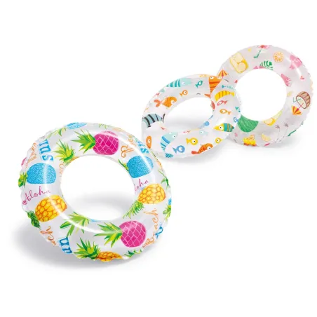 Ciambella da nuoto 51 cm in tre modelli, accessorio colorato per la piscina