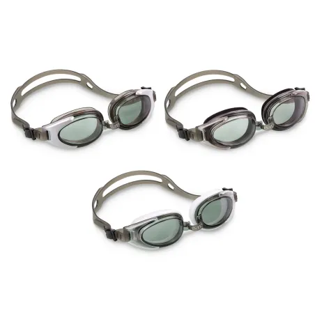 Occhiali da nuoto grigi INTEX 55685, perfetti per attività in piscina