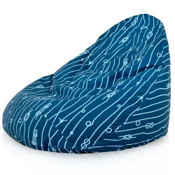 Poltrona Pouf Sacco a Pera XXL Drop - Tessuto Stampato Premium