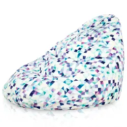 Poltrona Pouf Sacco a Pera XXL Drop - Tessuto Stampato Premium