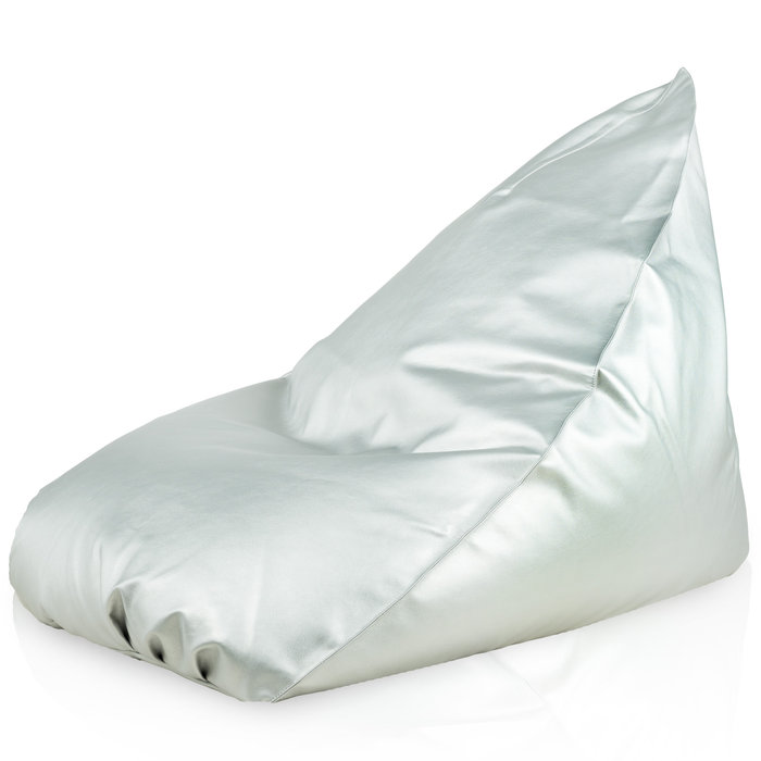 Poltrona Sacco Argento Bermuda Pouf Sfoderabile