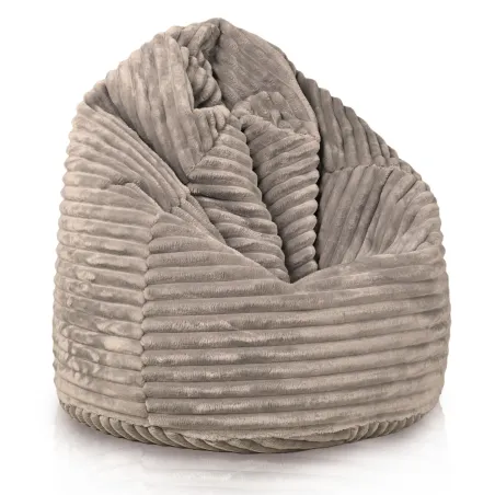 Poltrona Pouf Sacco L per bambini - Velluto a Coste Stripe