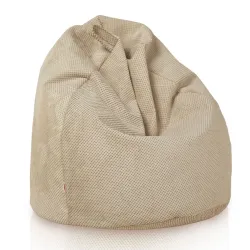 Fodera Di Pouf Sacco L - Velluto Testurizzato Dot