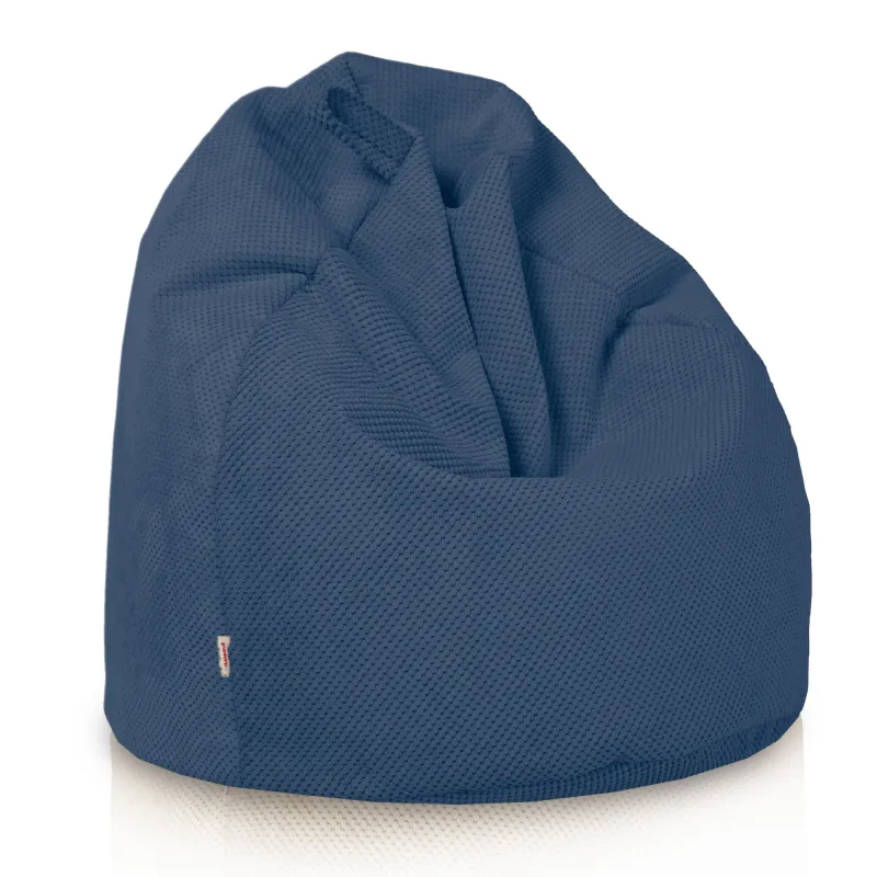 Poltrona Pouf Sacco L per bambini - Velluto Testurizzato Dot – vista 22