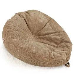 Grande pouf sacco in velluto a coste per teenager e adulti