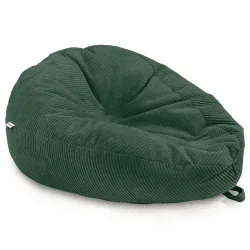 Grande pouf sacco in velluto a coste per teenager e adulti