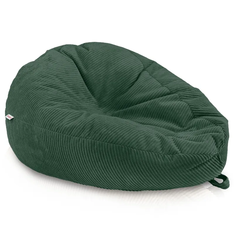 Grande pouf sacco in velluto a coste per teenager e adulti