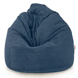 Grande pouf sacco in velluto a coste per teenager e adulti
