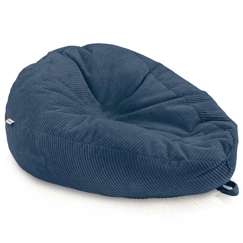 Grande pouf sacco in velluto a coste per teenager e adulti
