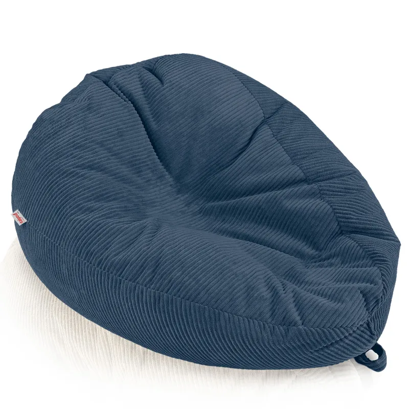 Grande pouf sacco in velluto a coste per teenager e adulti