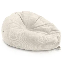 Grande pouf sacco in velluto a coste per teenager e adulti