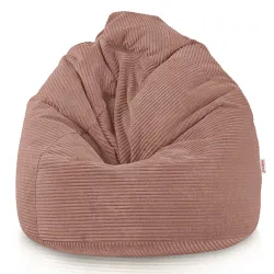 Grande pouf sacco in velluto a coste per teenager e adulti