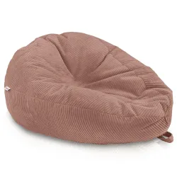 Grande pouf sacco in velluto a coste per teenager e adulti